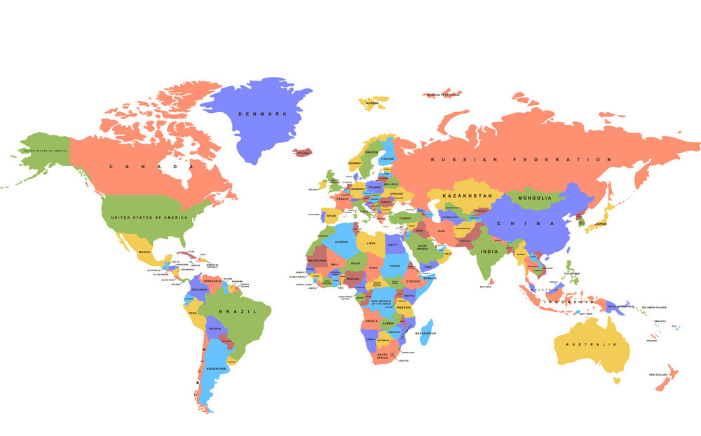 mapa světa